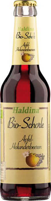 Haldina Bio-Schorle Apfel-Holunderbeeren